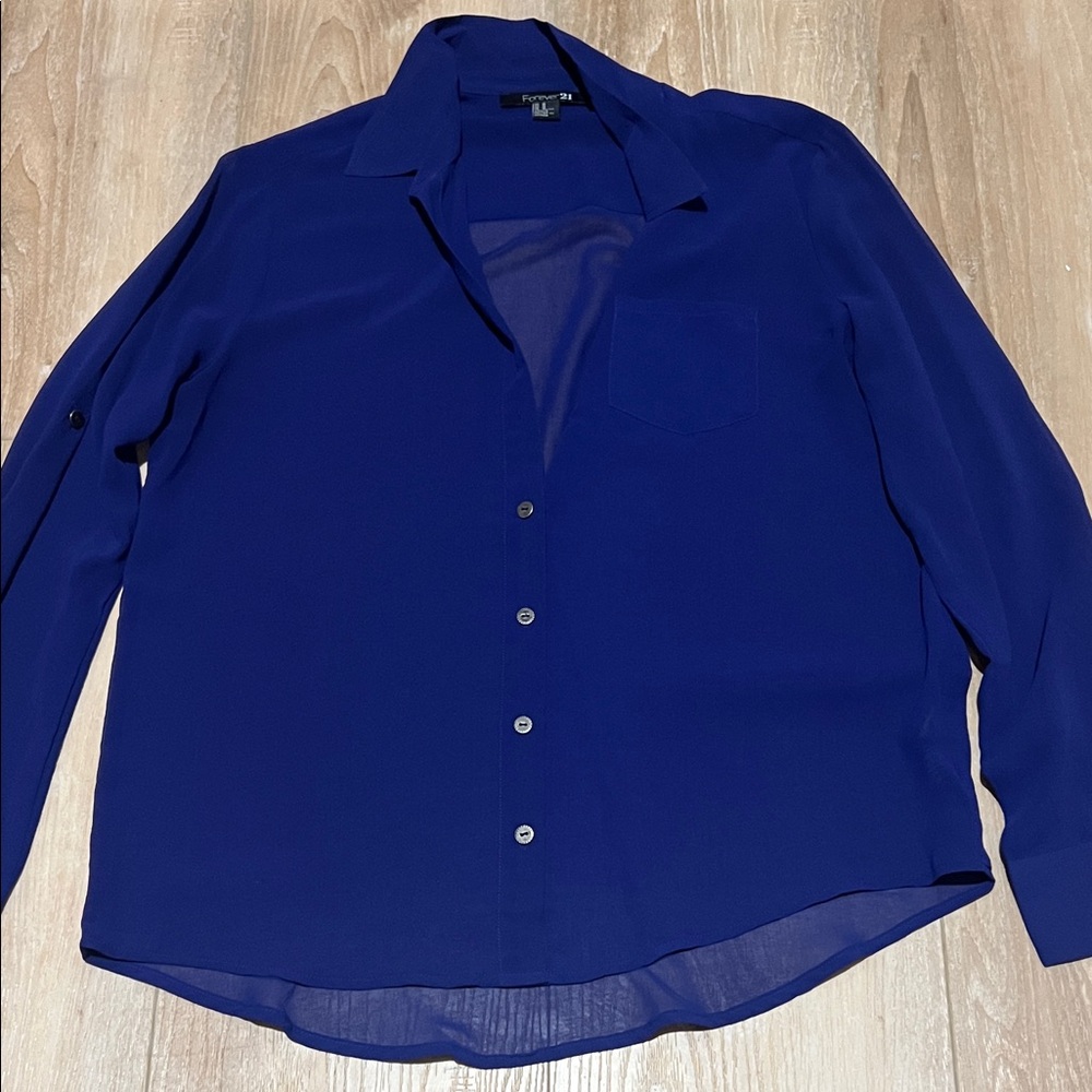 Forever 21 Royal Blue Shirt